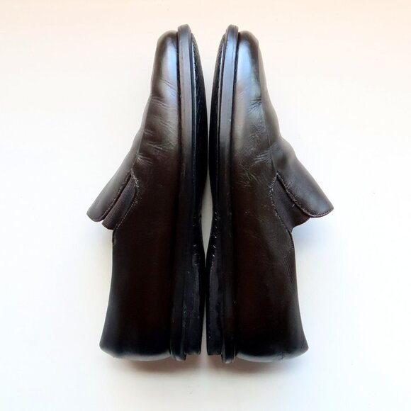 Prada Brown Leather Moc Toe Loafers Slip-on Shoes Size 9 - Picture 13 of 16